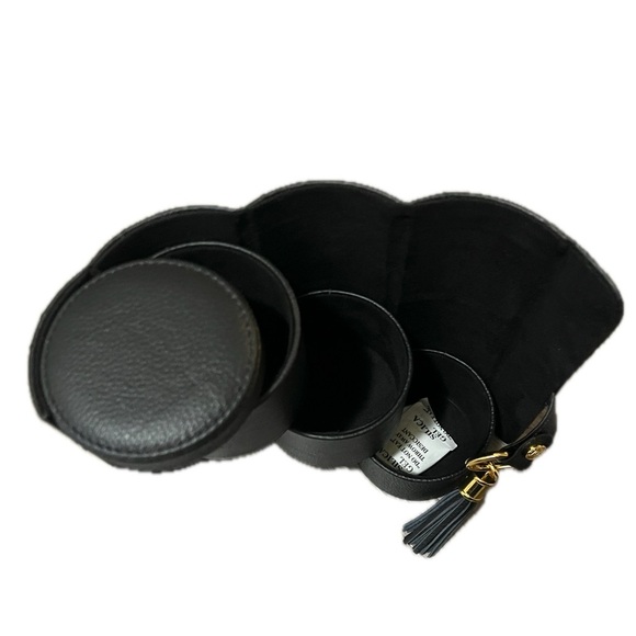 Joy First Class Luxury Leather Hard Sided Jewelry Case- Black Onyx - Picture 6 of 6